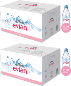 Evian 0,5л.*24шт. - 2 упаковки Эвиан