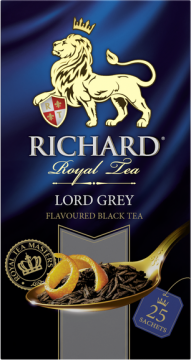 Чай Richard Lord Grey чёрный ароматизированный 25x1,5 1*12 Ричард