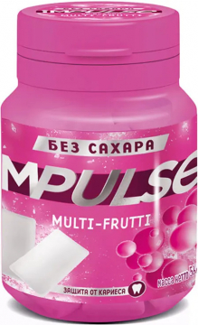 Жевательная резинка «Impulse» со вкусом фруктов, без сахара, 56гр./6шт.
