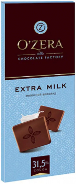 Молочный шоколад OZera Extra milk 90гр./18шт.
