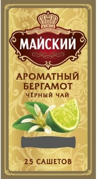 Чай Майский Ароматный Бергамот чёрный ароматизированный 25х2г 1*12