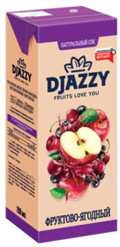 Сок «Djazzy» яблоко./ягода 200мл./27шт.