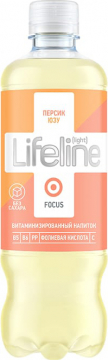 LifeLine Focus Light Персик Юзу 0,5л./12шт. Лайфлайн