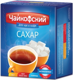 Сахар белый кусковой Чайкофский 500гр./40шт.