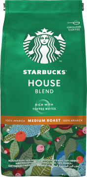 Starbucks кофе Medium House молотый 200г 1/6 Старбакс