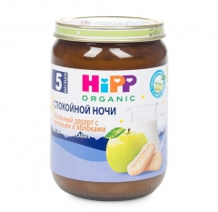 Hipp Молочный десерт с печеньем  и яблоками 190гр с 5мес.с/б 1/6 Хипп