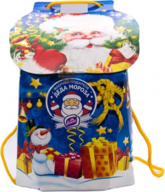 Новогодний подарок 2021 в виде рюкзачка-Деда Мороза КОНТИ 1/500