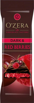 Горький шоколад OZera Dark&Red berries 40гр./90шт.