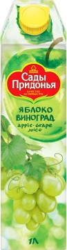 Сады Придонья 1л. Яблочно-виноградный сок.*12шт.