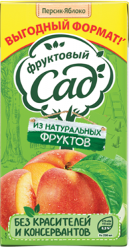 Фруктовый сад персик-яблоко 0,485л./24шт.