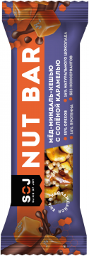 Ореховый батончик NUT BAR МЕД-МИНДАЛЬ-КЕШЬЮ с ирисо-сливочным вкусом с соленой карамелью 40г*16шт.